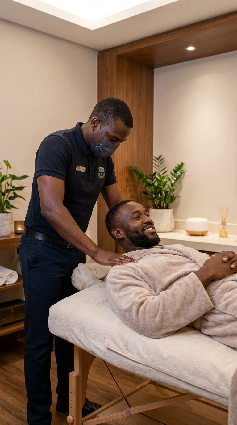 Amara Spa treatment room and botanicals